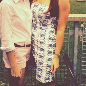 Just Madras Strapless Dress